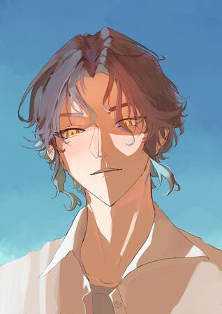 SKETCHY PORTRAIT WITH COLOUR